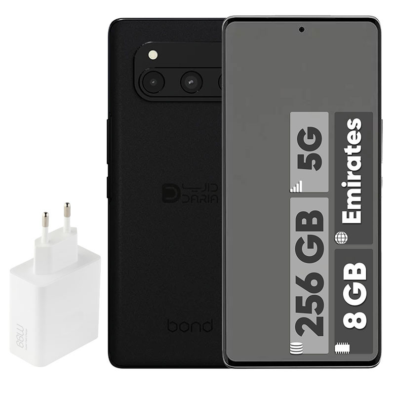 گوشی موبایل داریا مدل bond 5G دو سیم کارت ظرفیت 256 گیگابایت و رم 8 گیگابایت – نسخه امارات – به همراه شارژر 66 وات داریا